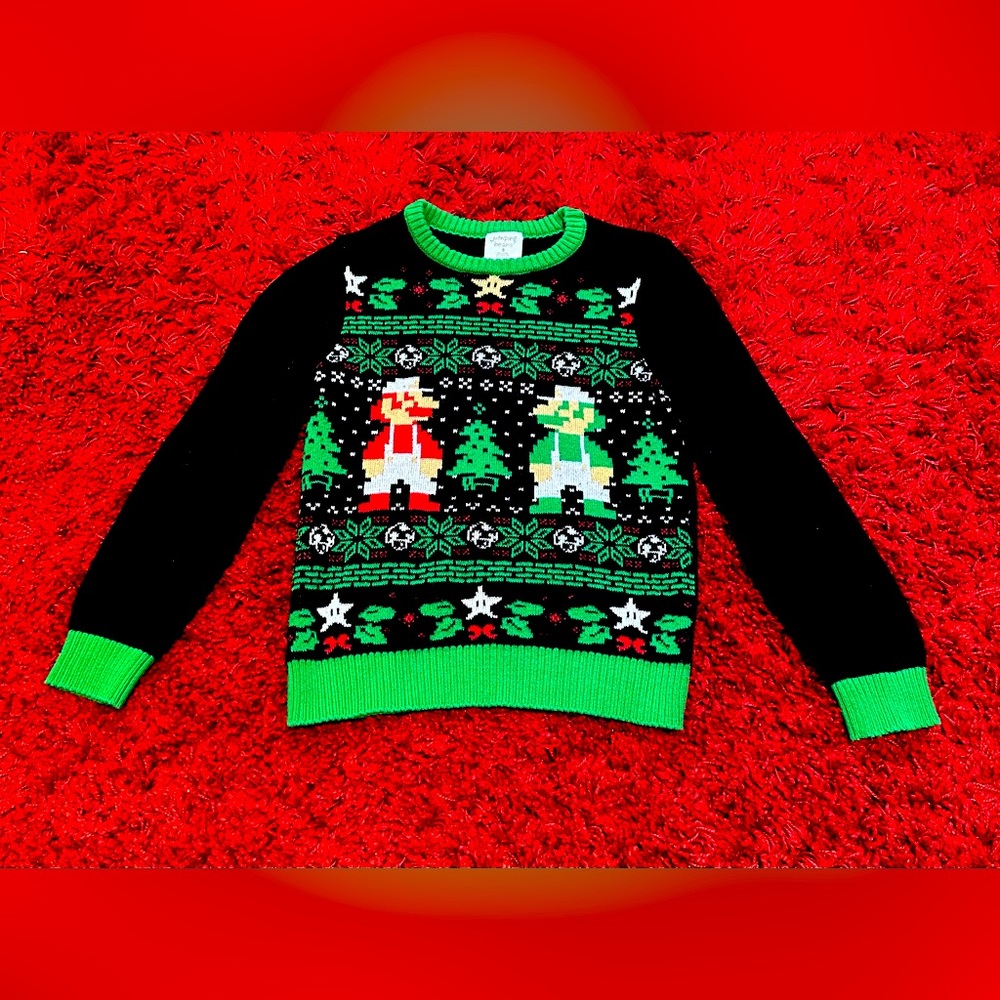 Jumping Beans Super Mario Ugly Christmas Sweater